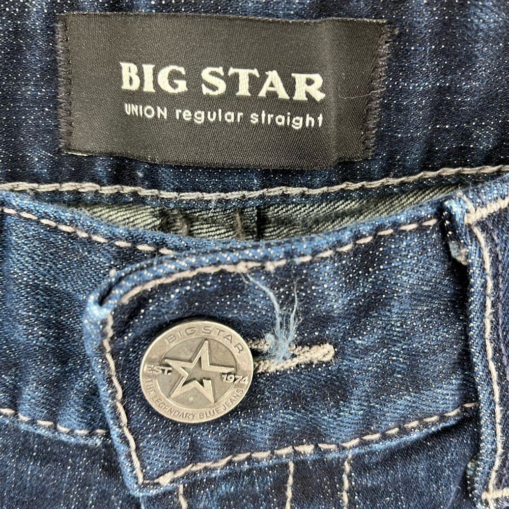 Big Star Men’s Dark Blue Straight Leg Jeans - Picture 2 of 4